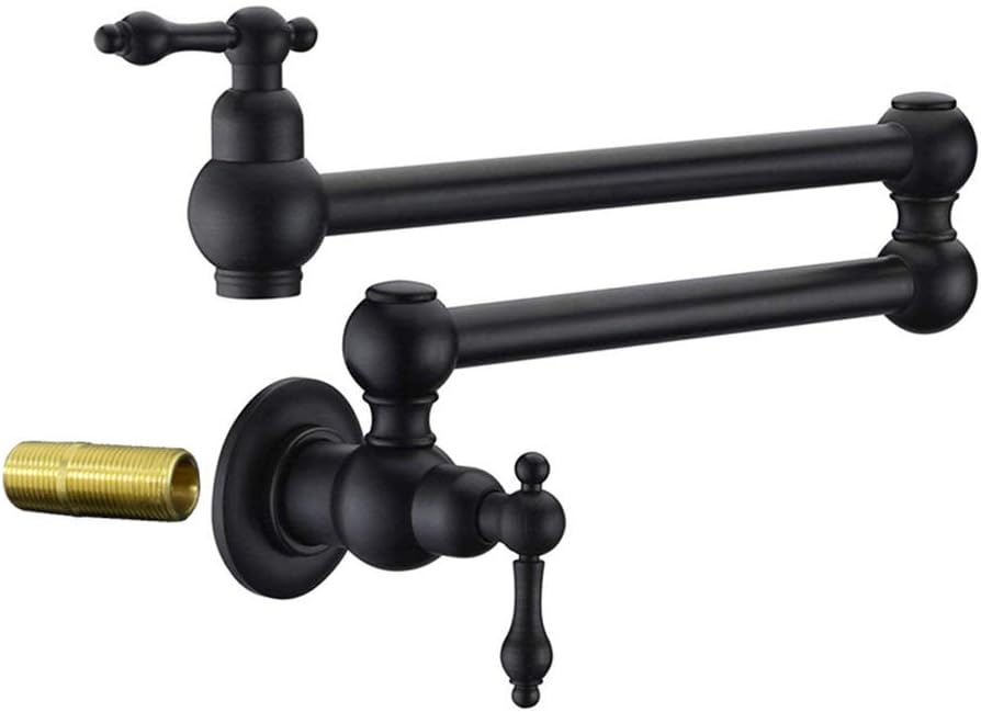 Matte Black Brass Pot Filler Faucet I5047