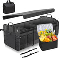 Waterproof Car Trunk Storage Organizer, Collapsible with Insulated Leakproof Cooler, Folding Cover, Adjustable Securing Straps S7154