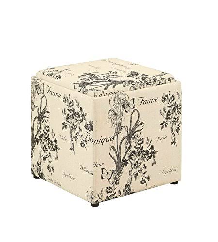 Botanical Print Ottoman V5915