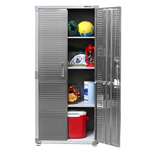 Solid Steel Lockable Metal Storage Cabinet with Adjustable Shelves, 48" W x 24" D x 72" H Z4767