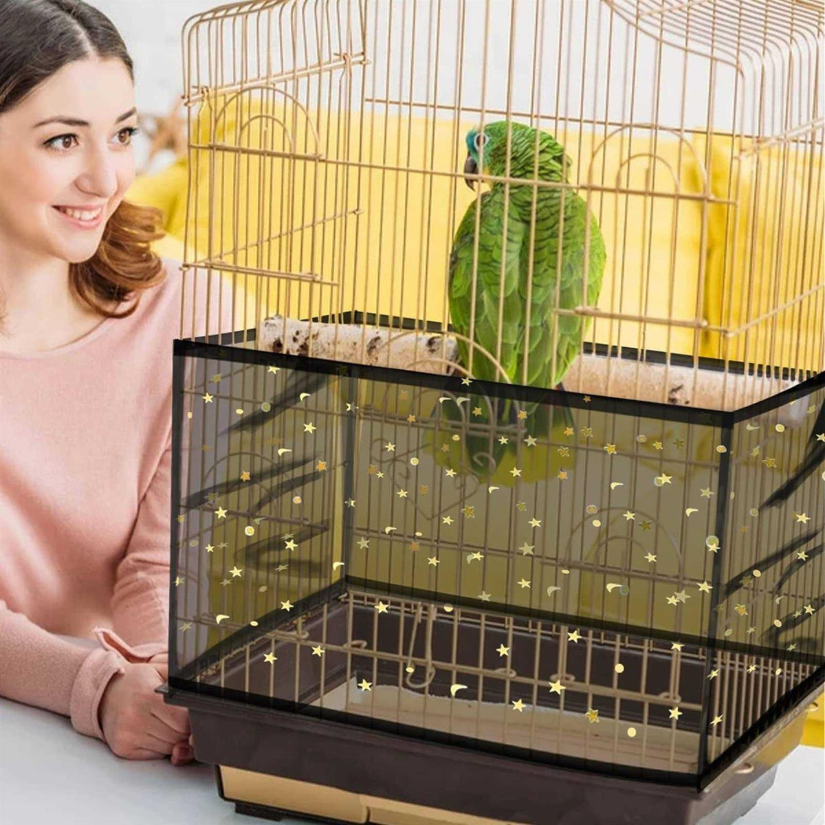 Large Bird Cage Cover Adjustable Nylon Mesh Net E111381