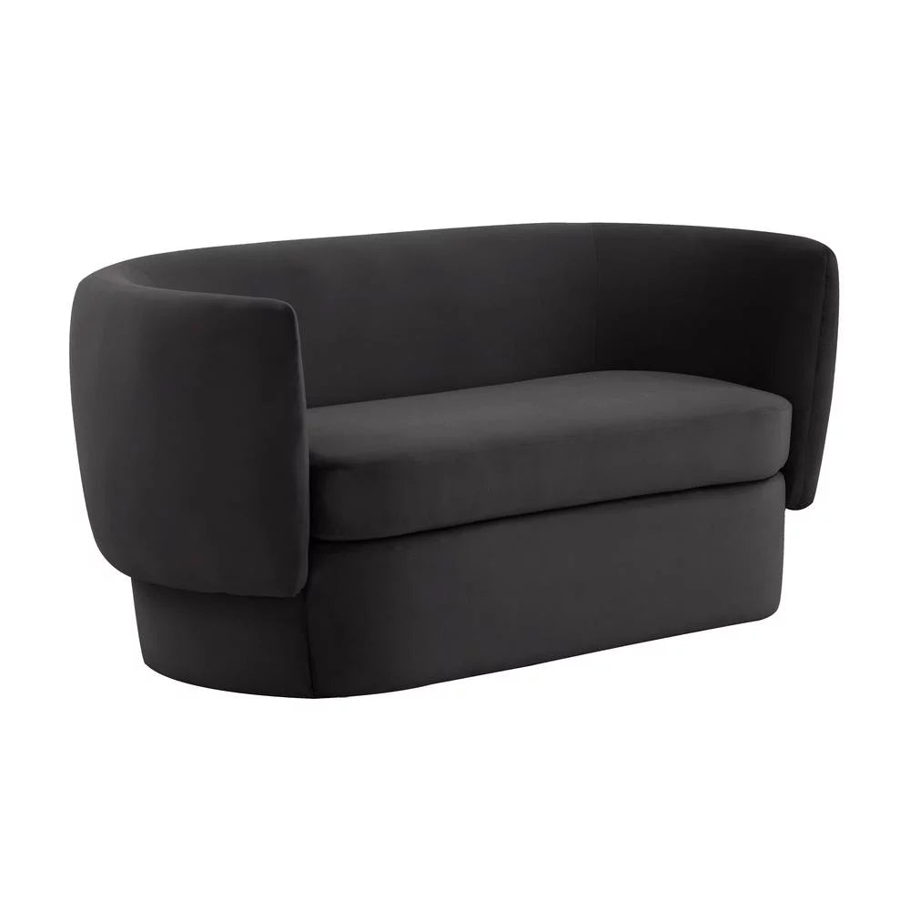 Black Velvet Loveseat J7653