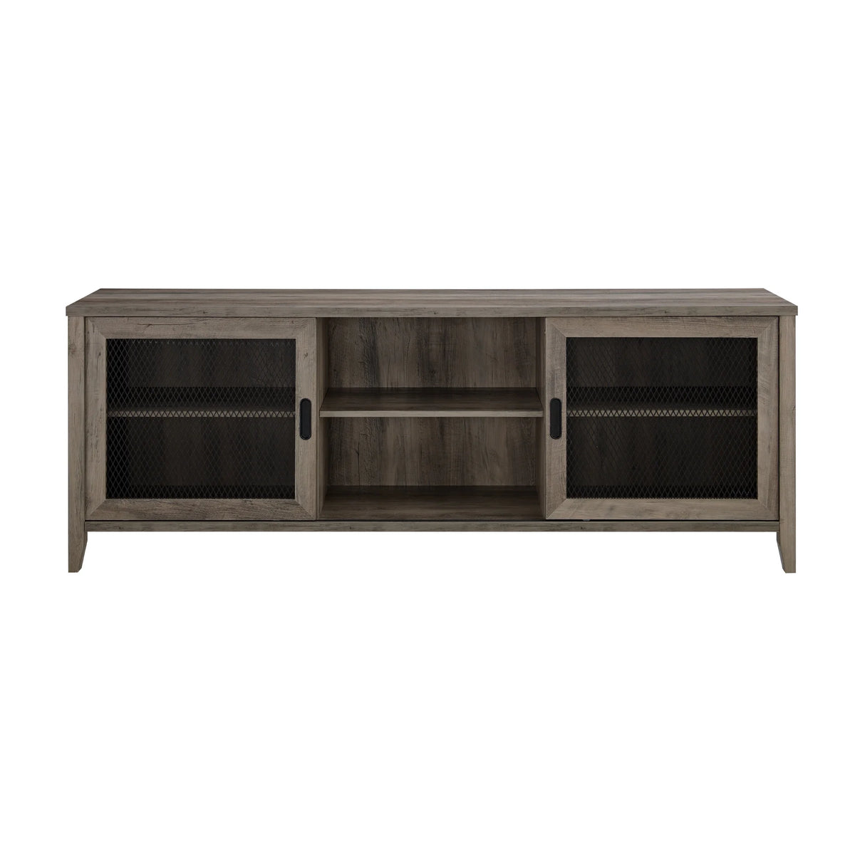 Grey Wash Sliding Door TV Stand T6278