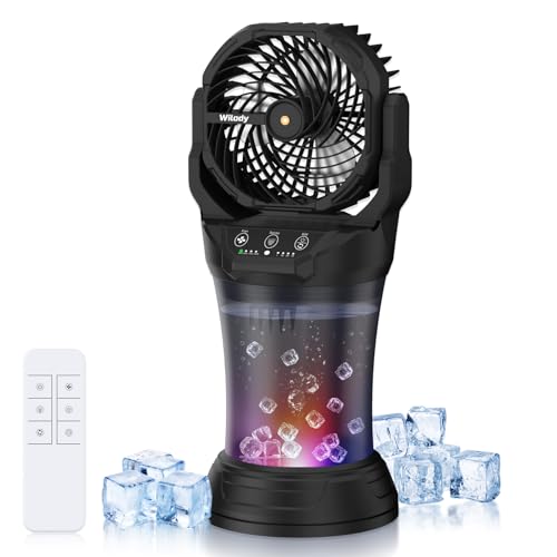 Portable Camping Misting Fan with Remote Control V198851