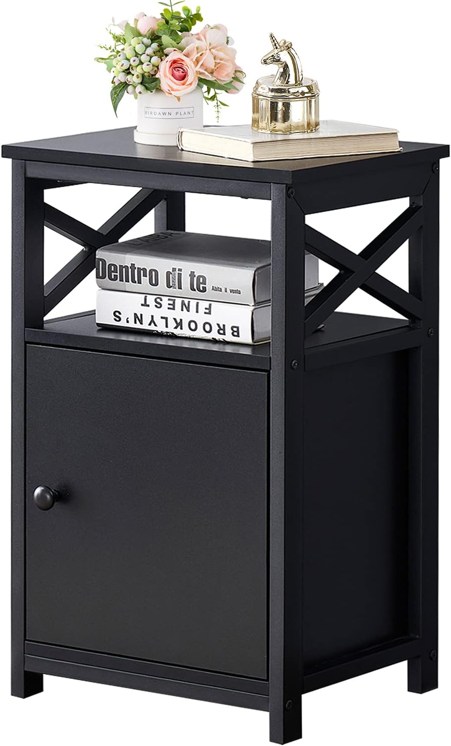 Brown Storage Cabinet and Drawer Nightstand U466722