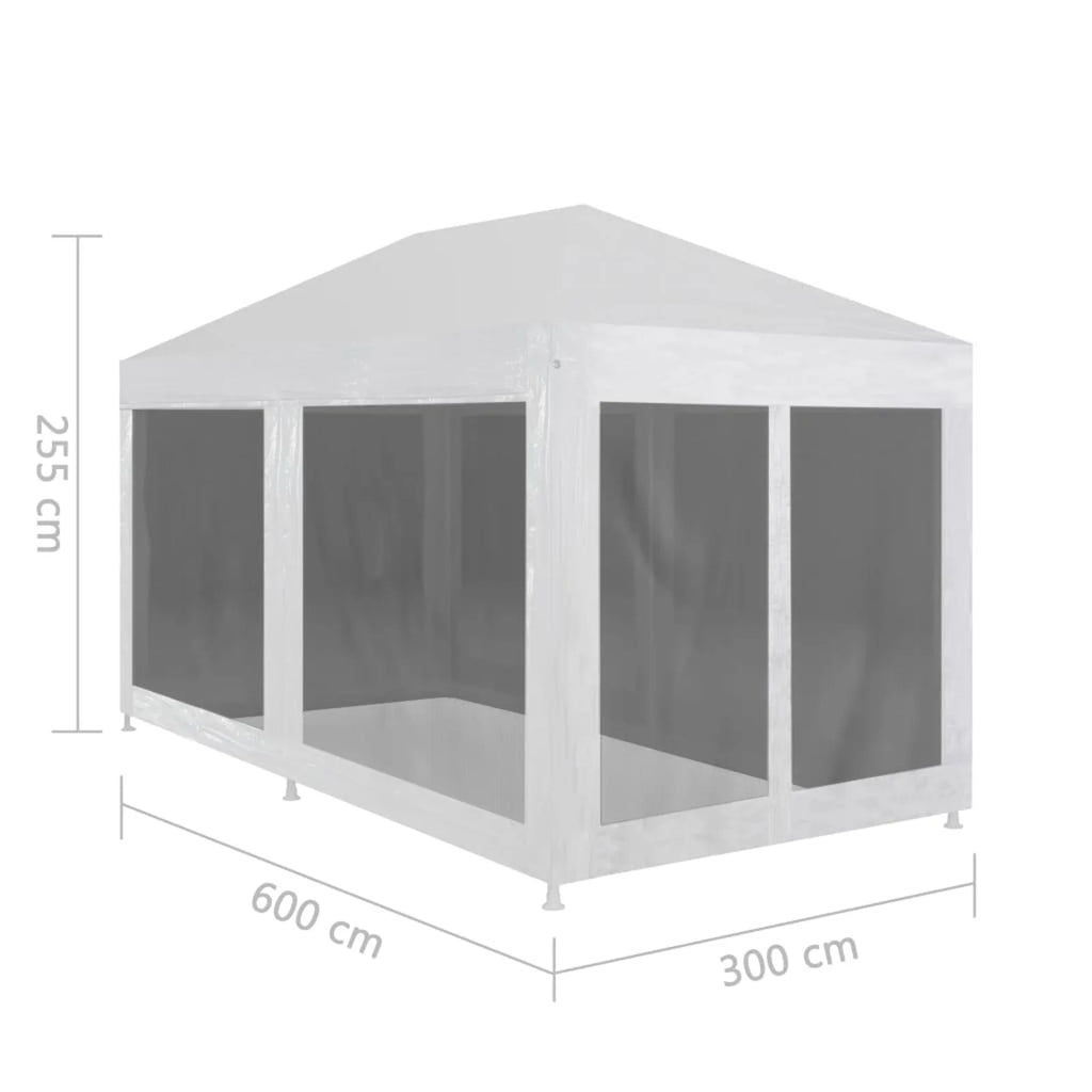 Party Tent with 6 Mesh Sidewalls 19.7' x 9.8' G5478