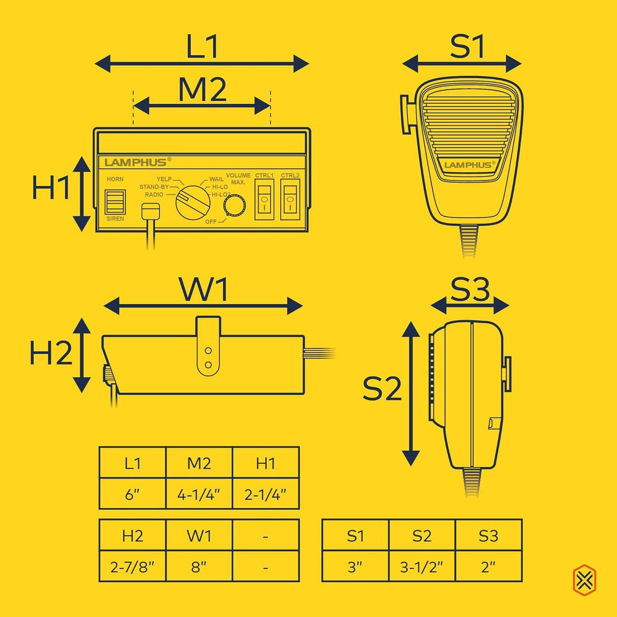 12V 100W Police Siren PA System with Handheld Microphone Q3808