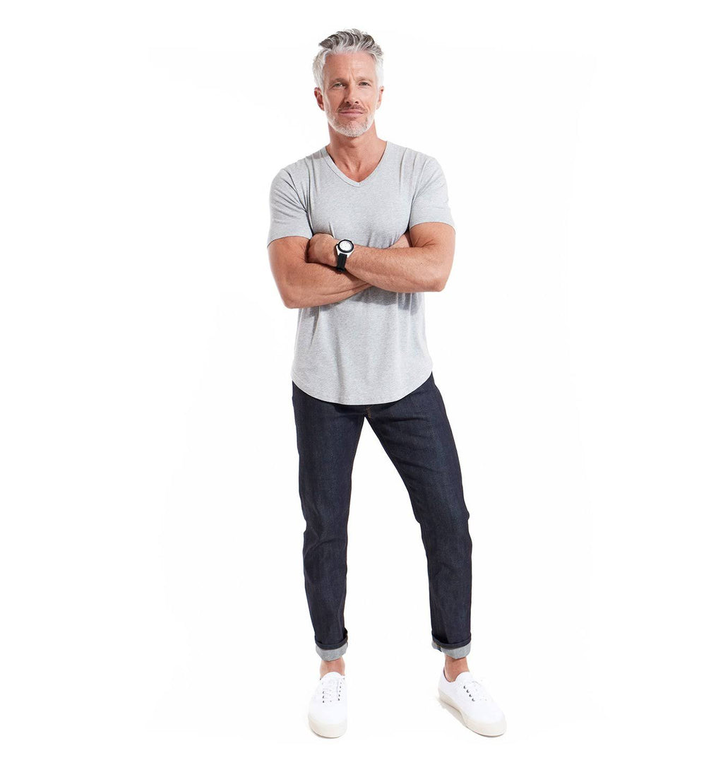 Supima Scallop V LT. Heather Grey / XXL M918554