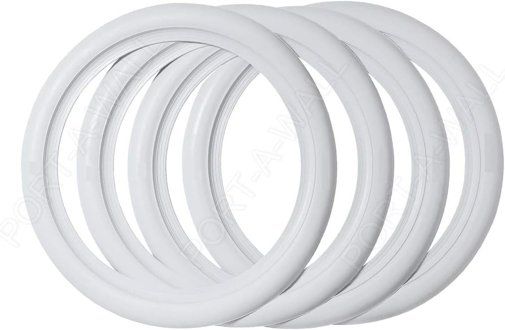 14" Rim Tire White Cover Whitewall Topper Tire Trim Pack of 2 V81134