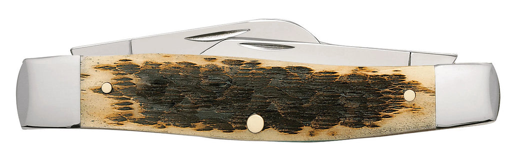 Smooth Jigged Amber Bone Stockman Knife B948