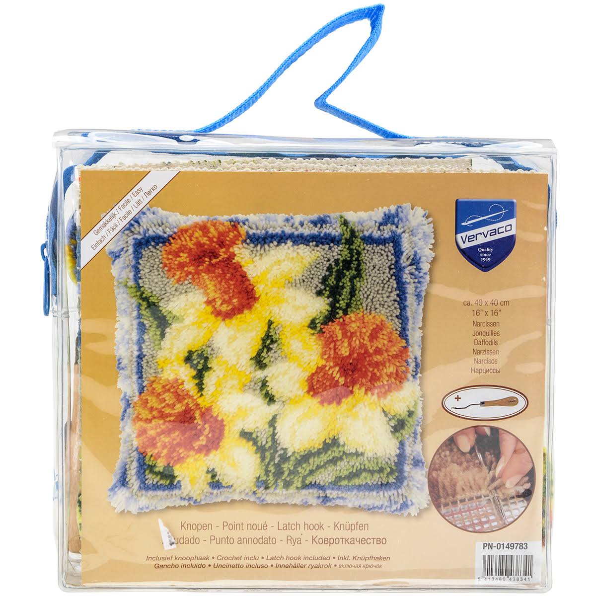 Latch Hook Cushion Kit 16"x16" I2138