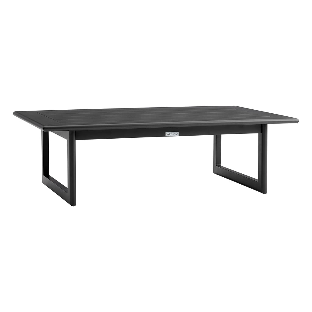 4 Piece Black Aluminum Outdoor Seating Set with Dark Gray Cushions C398557