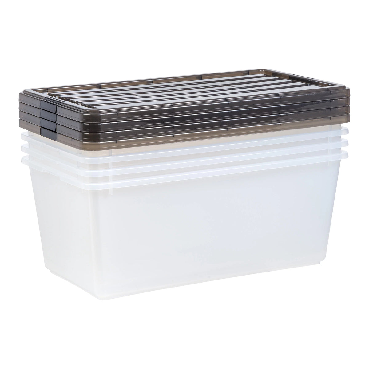 91 Qt. Clear Plastic Storage Bin with Lid, Set of 4 U651