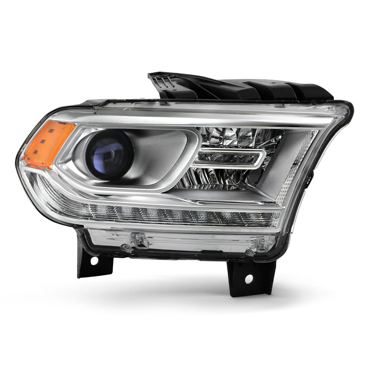 Chrome Bezel Projector Headlight with LED DRL O781310