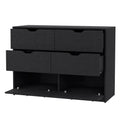 Black Manufactured Wood Six Drawer Dresser E9398