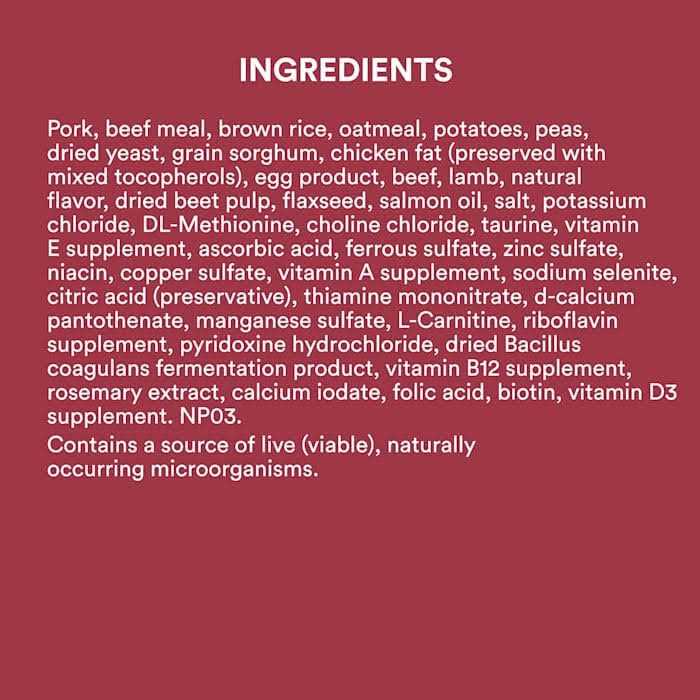 Whole Grains with Pork Beef & Lamb Dry Dog Food R287932