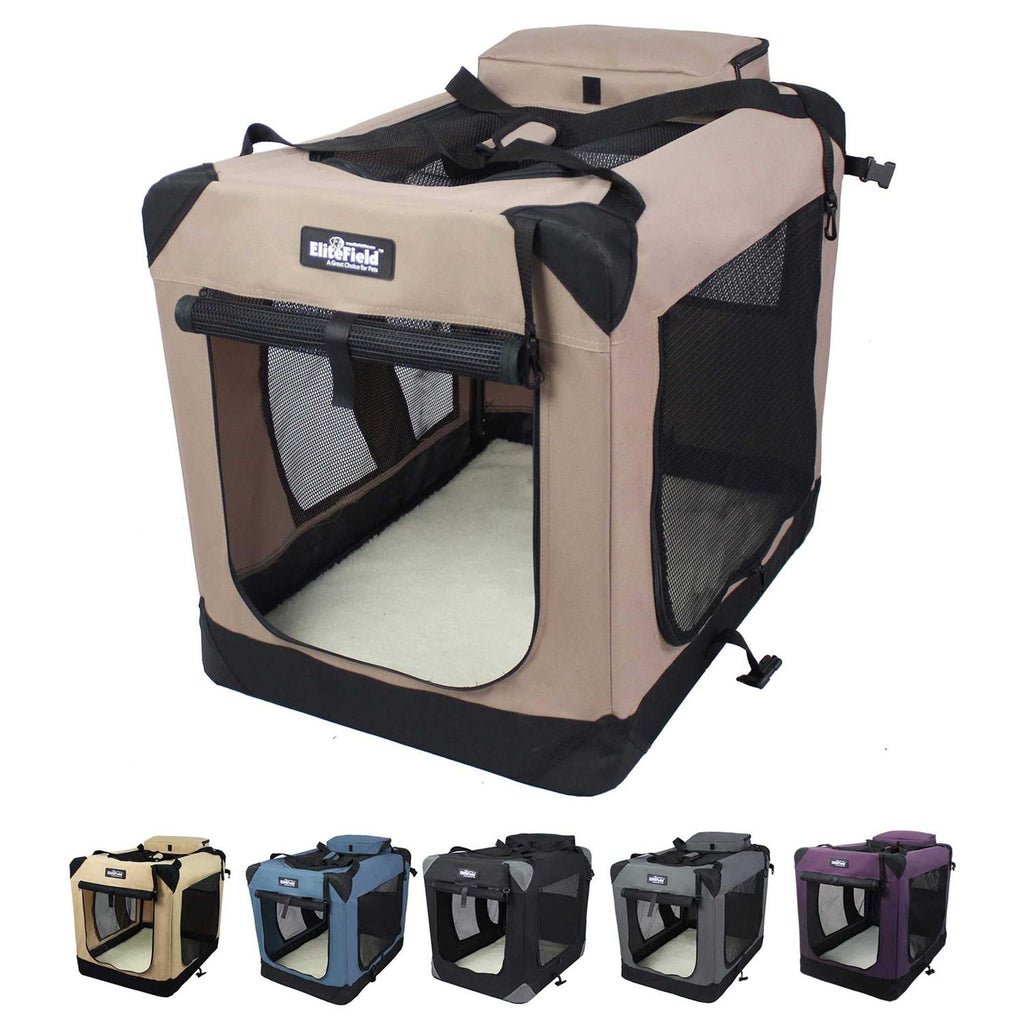 3-Door Folding Soft Dog Crate V7664