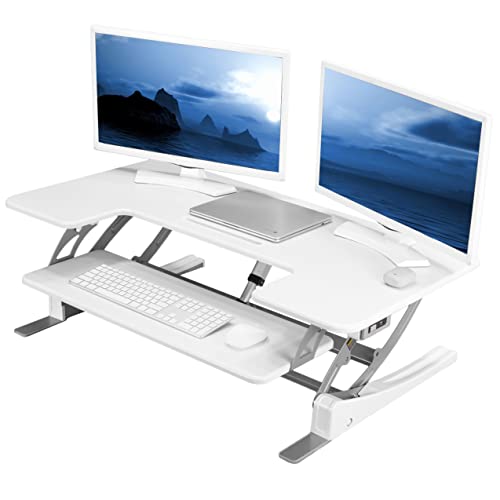 36 inch Electric Height Adjustable Stand Up Desk Converter Black G1139