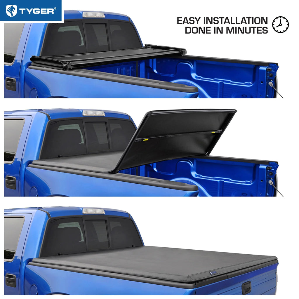 Soft Tri-fold Truck Bed Tonneau Cover Vinyl O81568