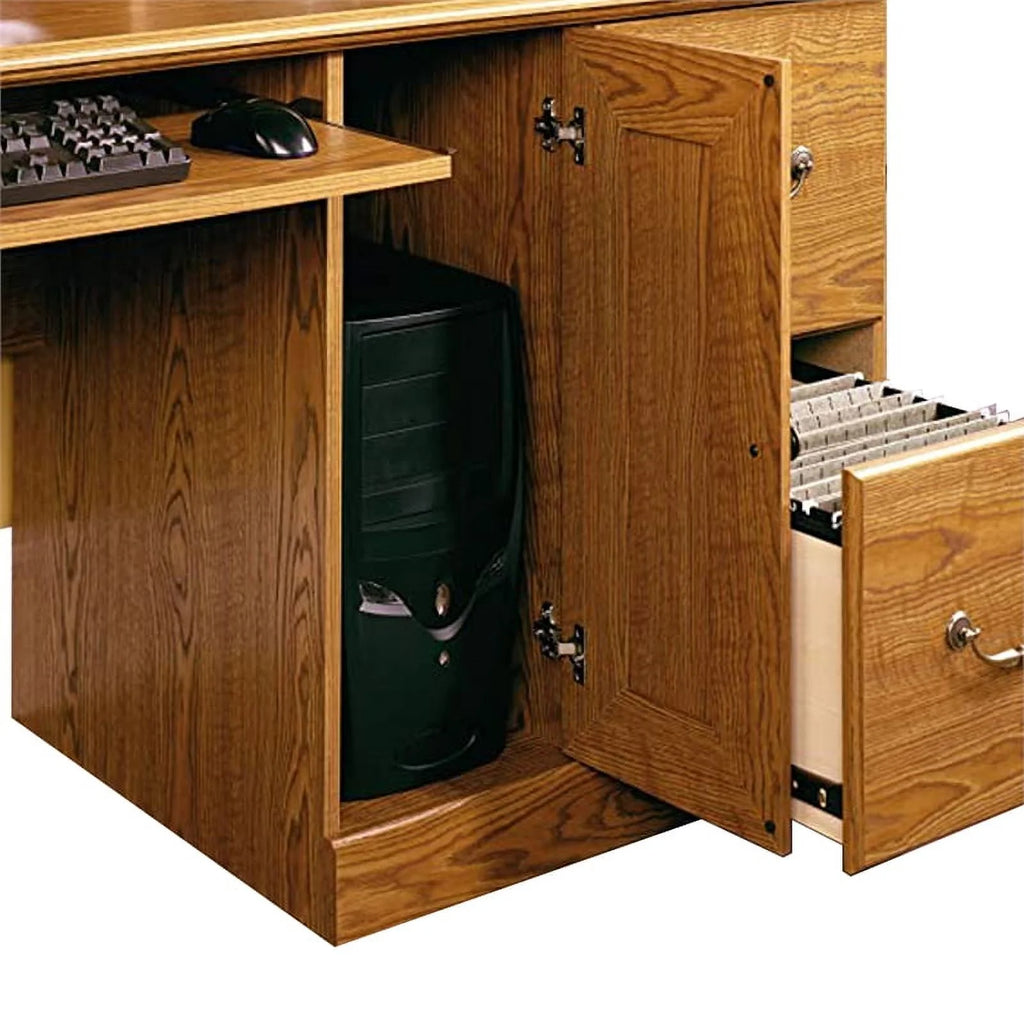 Traditional Wood Computer Desk with Hutch C910