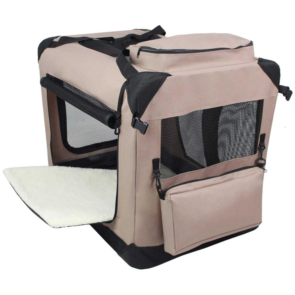 3-Door Folding Soft Dog Crate V7664