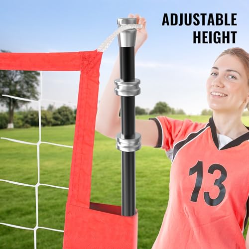 Portable Volleyball Training Net with Adjustable Heights E10381