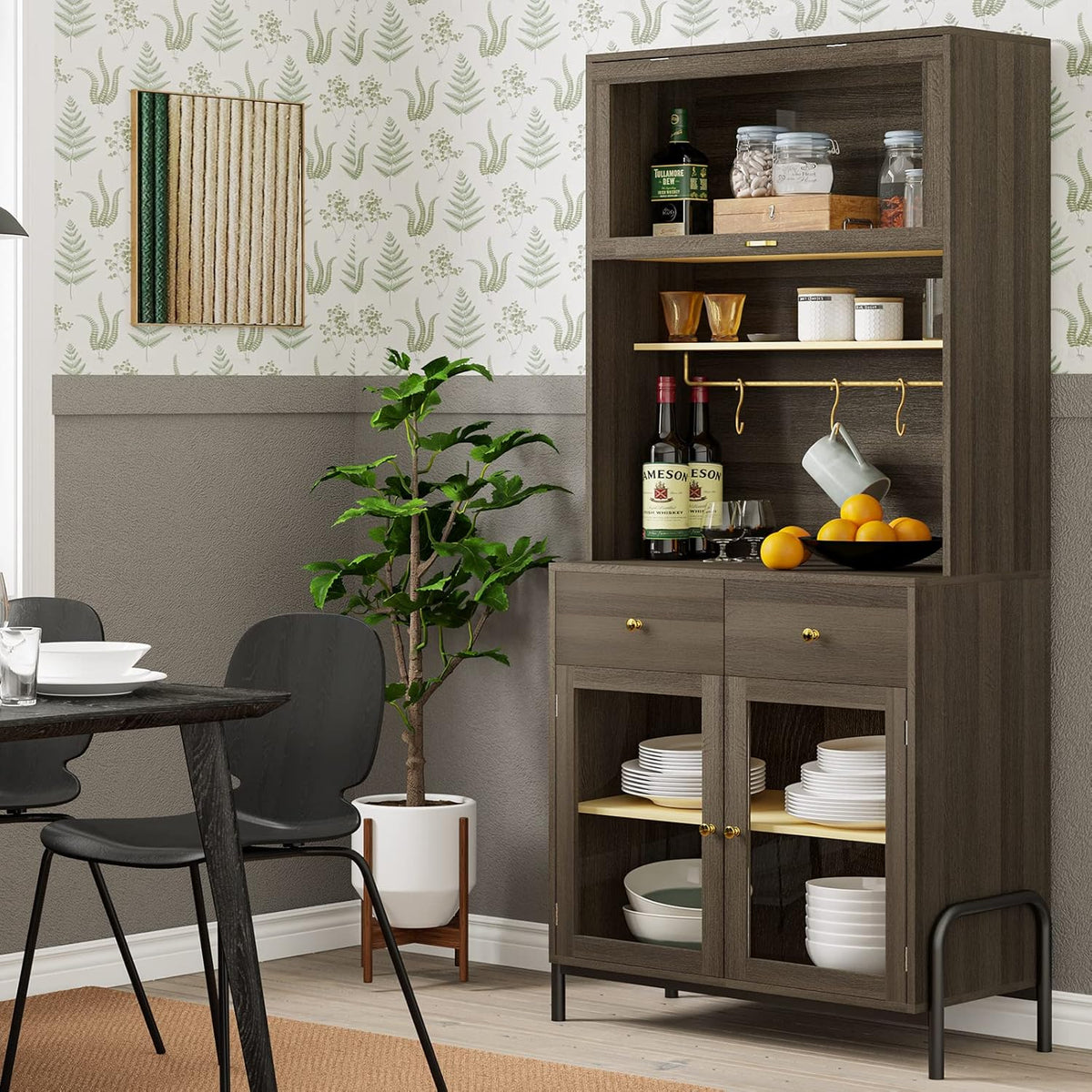 Buffet Cabinet with Storage, 71 Inches D943