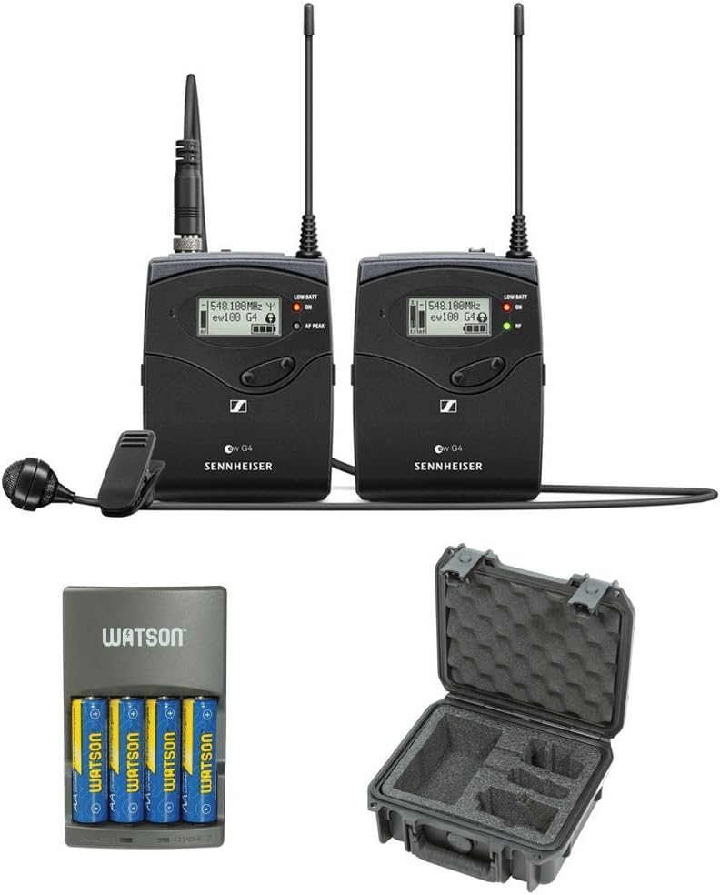 Wireless Microphone System with Lavalier Mic and Waterproof Case D31112