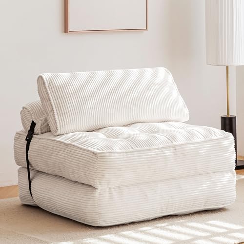 Grayish Blue Folding Sofa Bed with Corduroy Fabric J851058