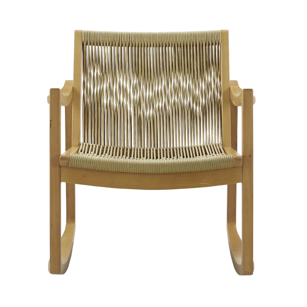 Natural Woven Rope Beechwood Rocking Chair N25235