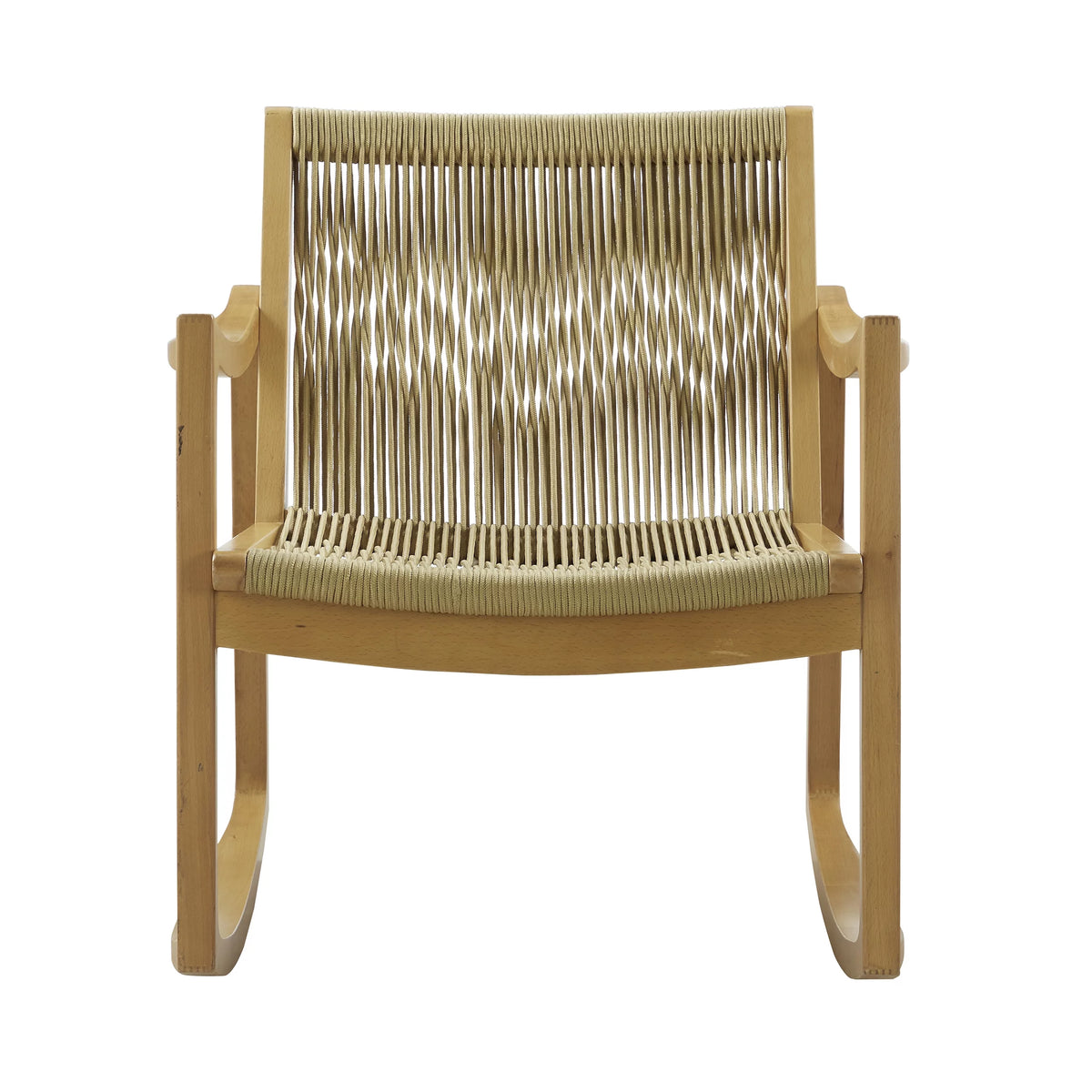 Natural Woven Rope Beechwood Rocking Chair N25235