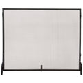 Black Single Panel Fireplace Screen Z2137