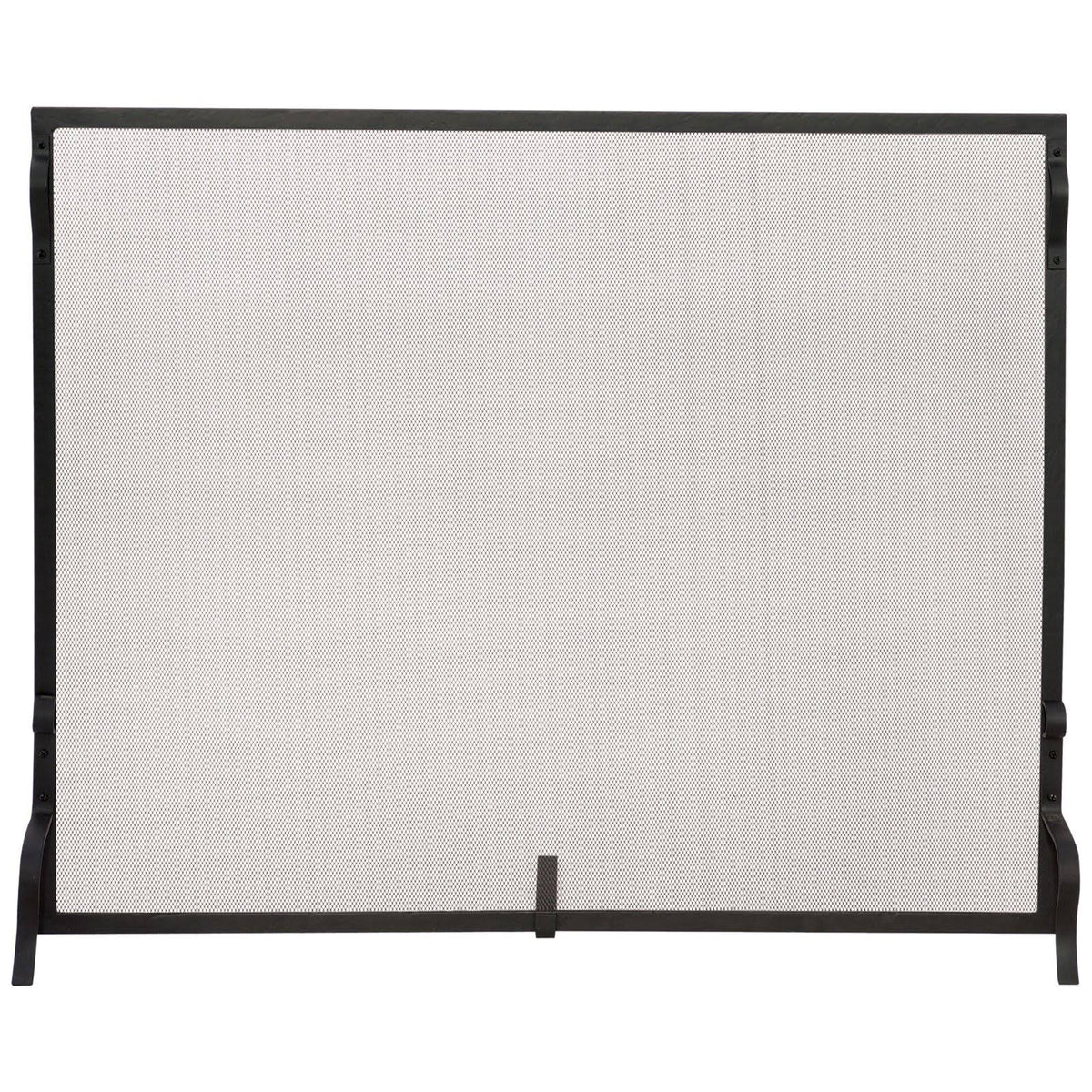 Black Single Panel Fireplace Screen Z2137