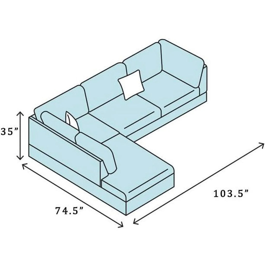 Chocolate Microfiber Corner Sectional Sofa with Storage Ottoman U190