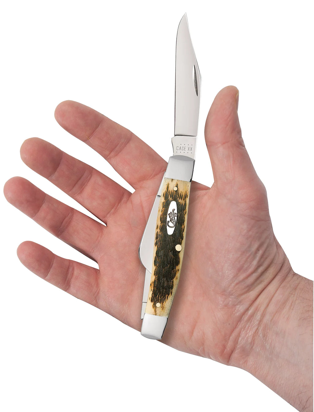 Smooth Jigged Amber Bone Stockman Knife B948