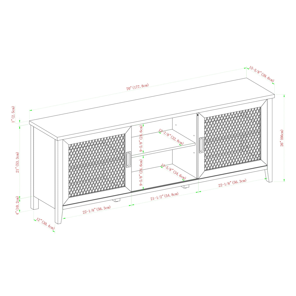 Grey Wash Sliding Door TV Stand T6278