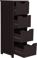 Gray 4 Drawer Wooden Bathroom Floor Cabinet L48263