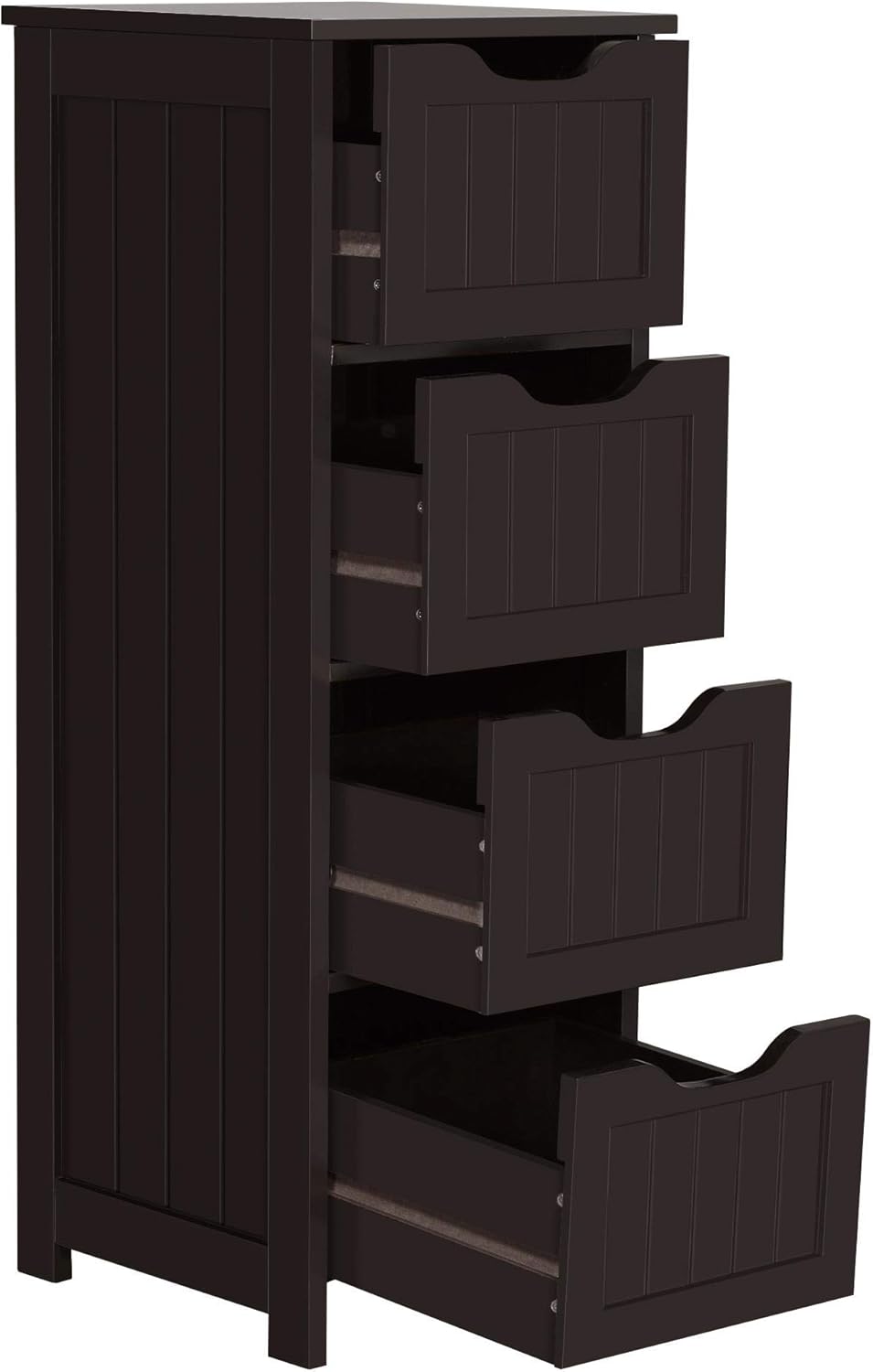 Gray 4 Drawer Wooden Bathroom Floor Cabinet L48263