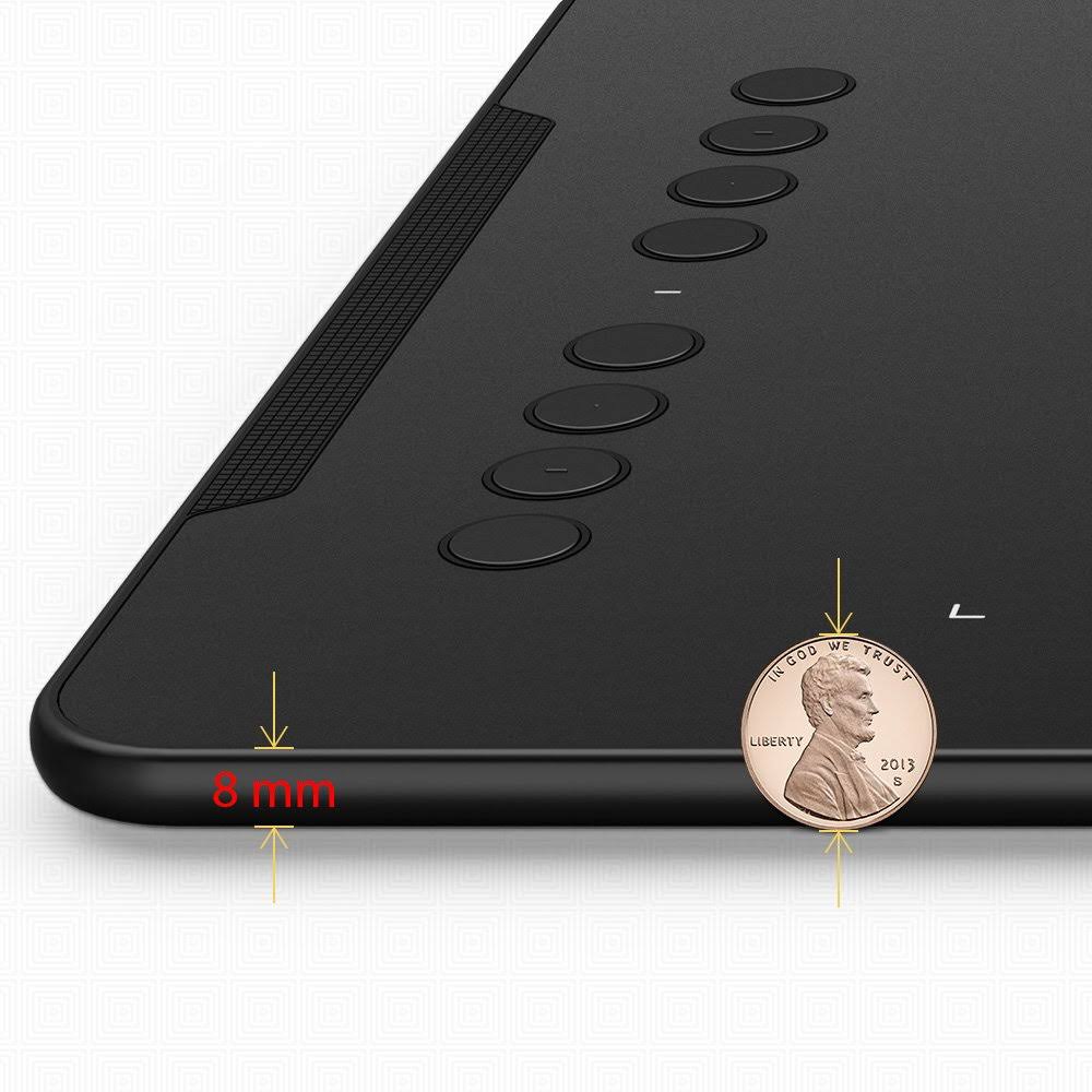 10x6.25 inch Digital Graphics Drawing Tablet with Battery-Free Stylus J67794