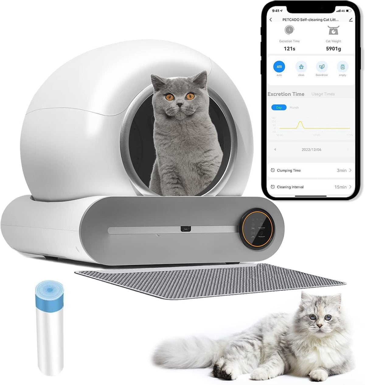 Extra Large Self-Clean Cat Litter Box T679