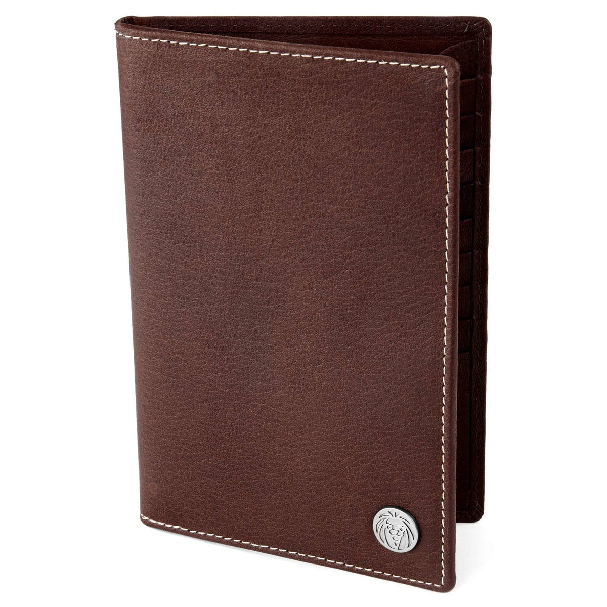 Brown Large Leather Card Travel Wallet D63888