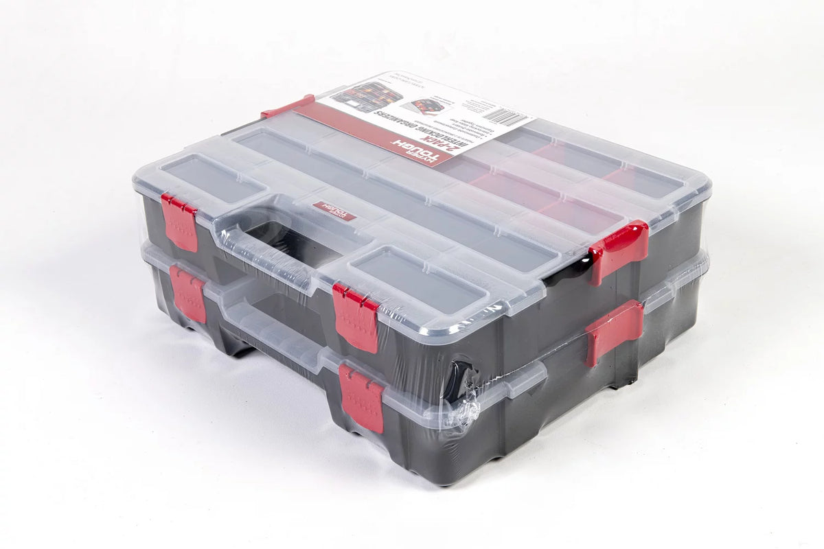 Plastic Heavy-Duty Interlocking Organizer 2-Pack L535442