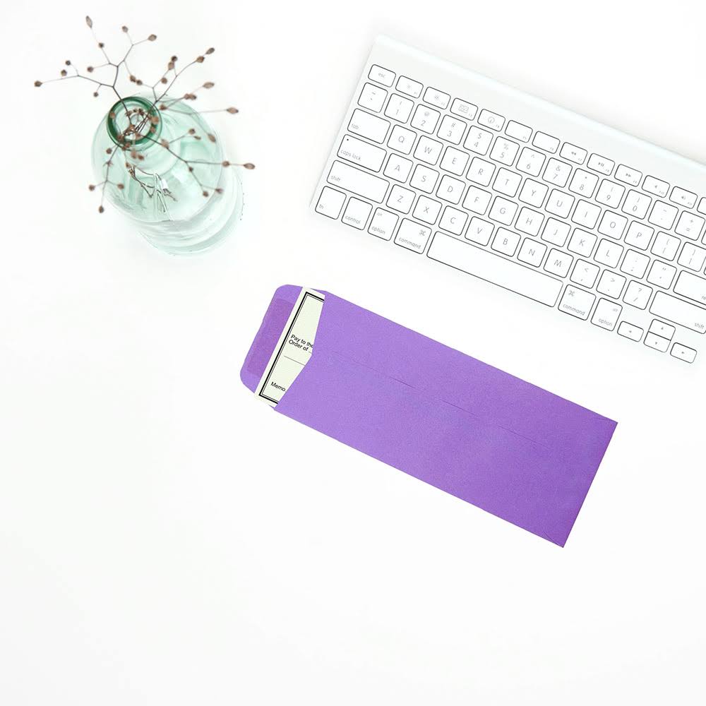 Violet 4.125 x 9.5 Policy Envelopes, 1000/Carton D366
