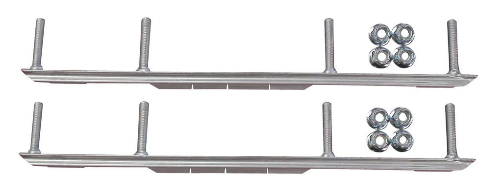 Red BX Snowmobile Skis with 6" Shaper Bars Complete Kit W747