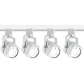 4-Light White Square LED Track Kit with Floating Canopy Z552233