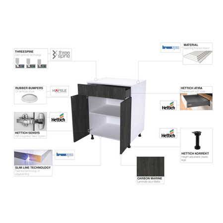 Threespine Ready to Assemble Cabinet M9816