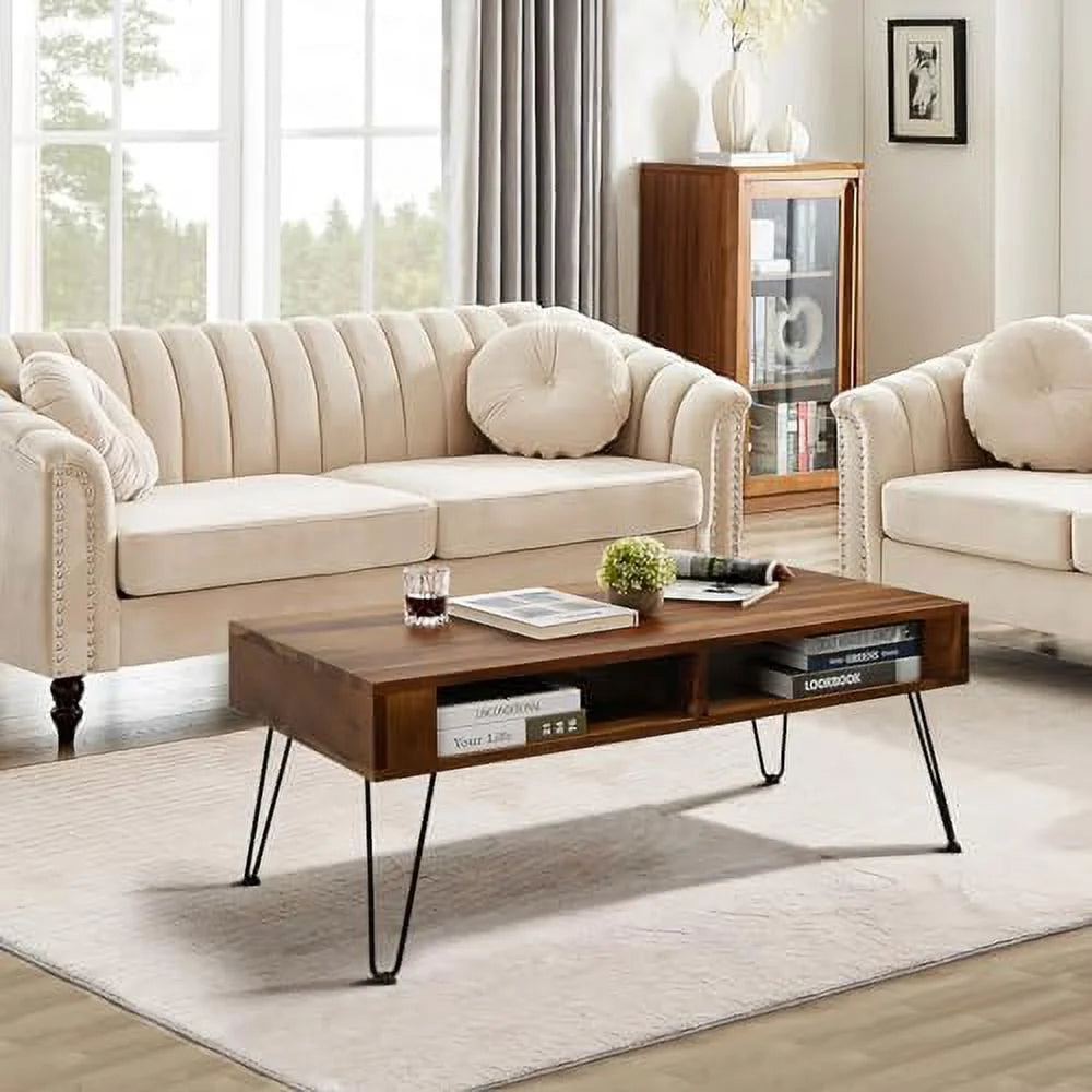 39.4 Inches Coffee Table with 4 Hairpin Legs D6912