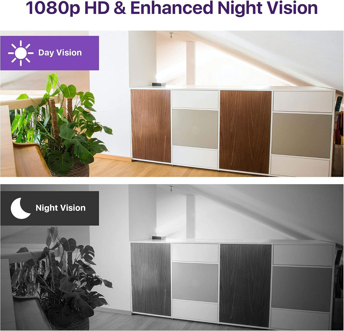 2 Pack 100% Wire Free Rechargeable Battery Powered IP Camera with Night Vision F447619