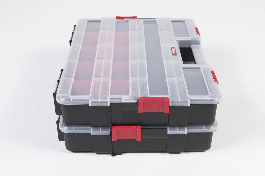 Plastic Heavy-Duty Interlocking Organizer 2-Pack L535442