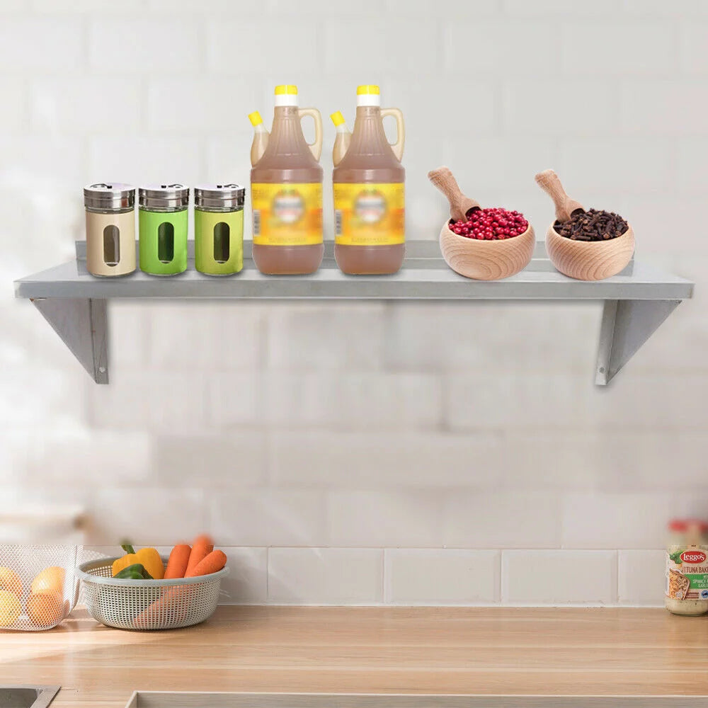 Stainless Steel 12'' x 36'' Kitchen Wall Shelf Q51300